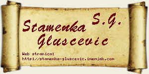 Stamenka Gluščević vizit kartica